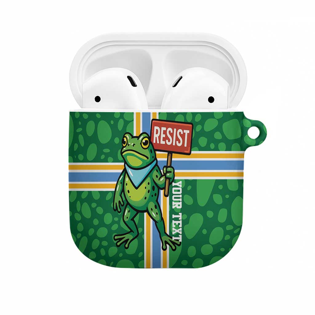 Personalized Resist Portland Frog AirPods Case Frog Activist Protest City - Wonder Print Shop