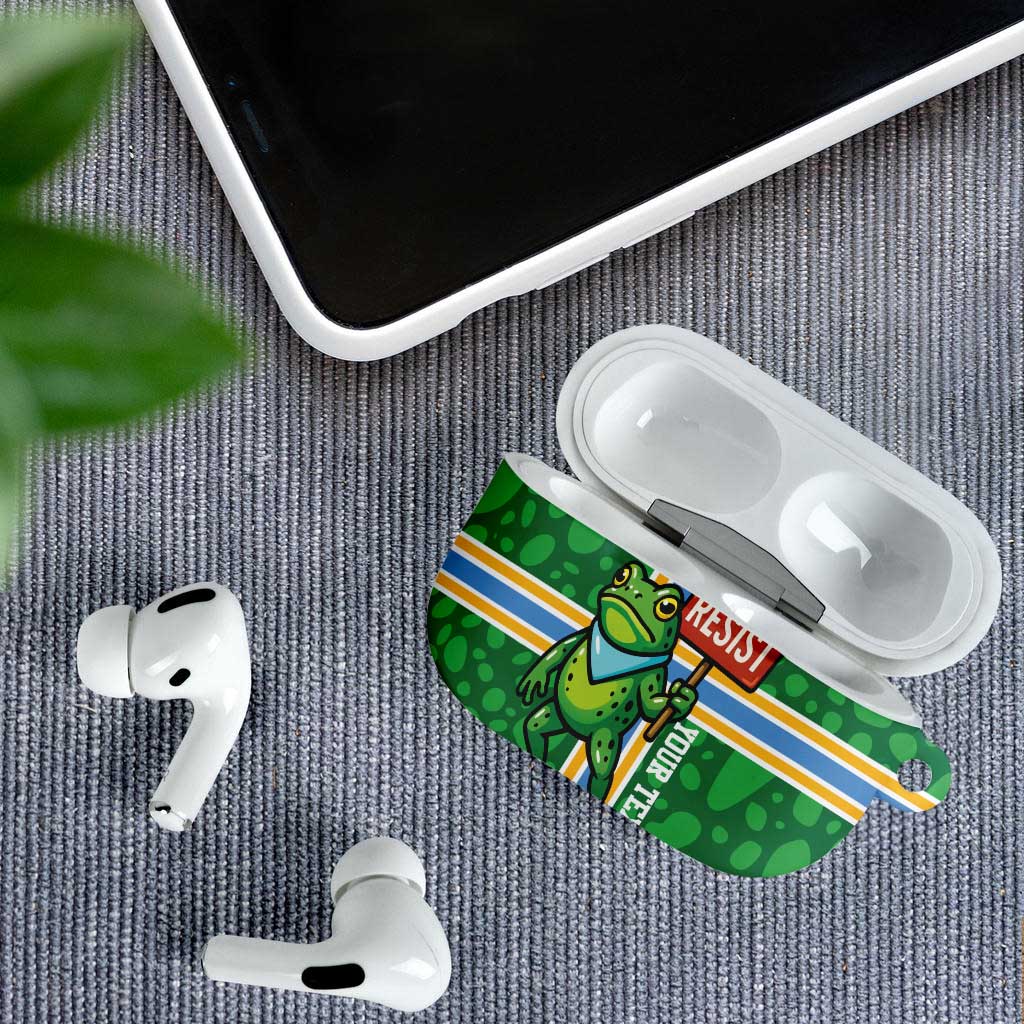 Personalized Resist Portland Frog AirPods Case Frog Activist Protest City - Wonder Print Shop