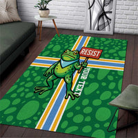 Personalized Resist Portland Frog Area Rug Frog Activist Protest City - Wonder Print Shop