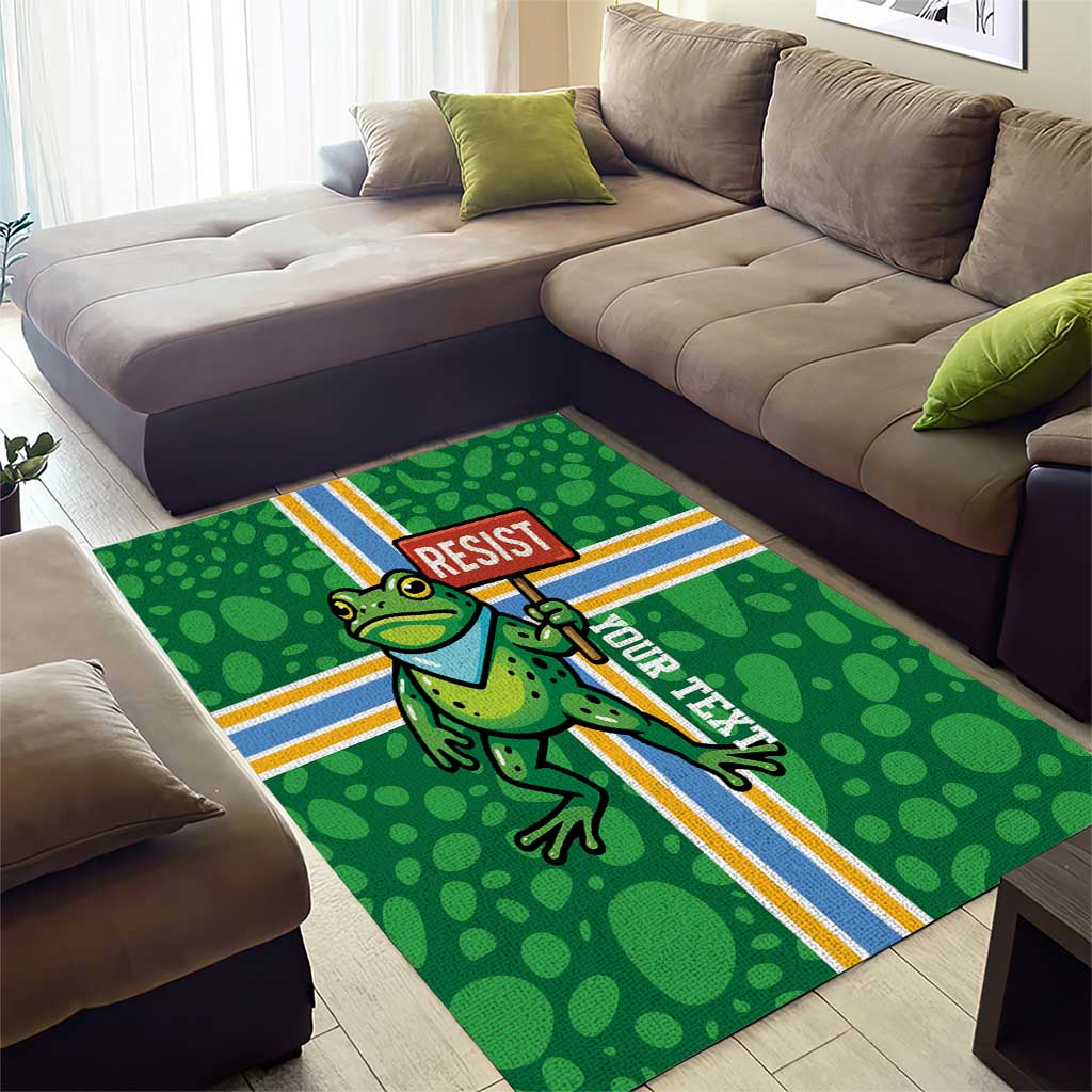 Personalized Resist Portland Frog Area Rug Frog Activist Protest City - Wonder Print Shop