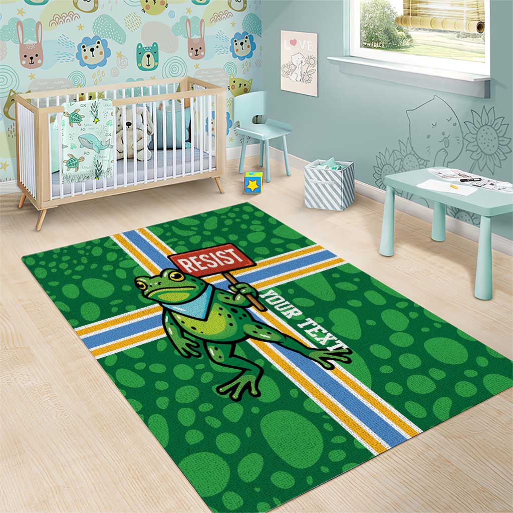 Personalized Resist Portland Frog Area Rug Frog Activist Protest City - Wonder Print Shop