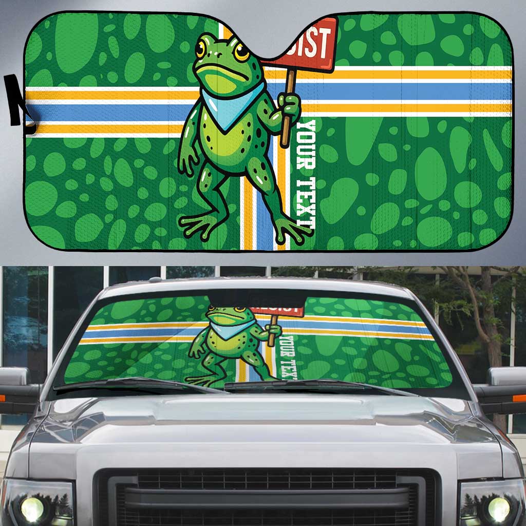 Personalized Resist Portland Frog Auto Sun Shade Frog Activist Protest City - Wonder Print Shop