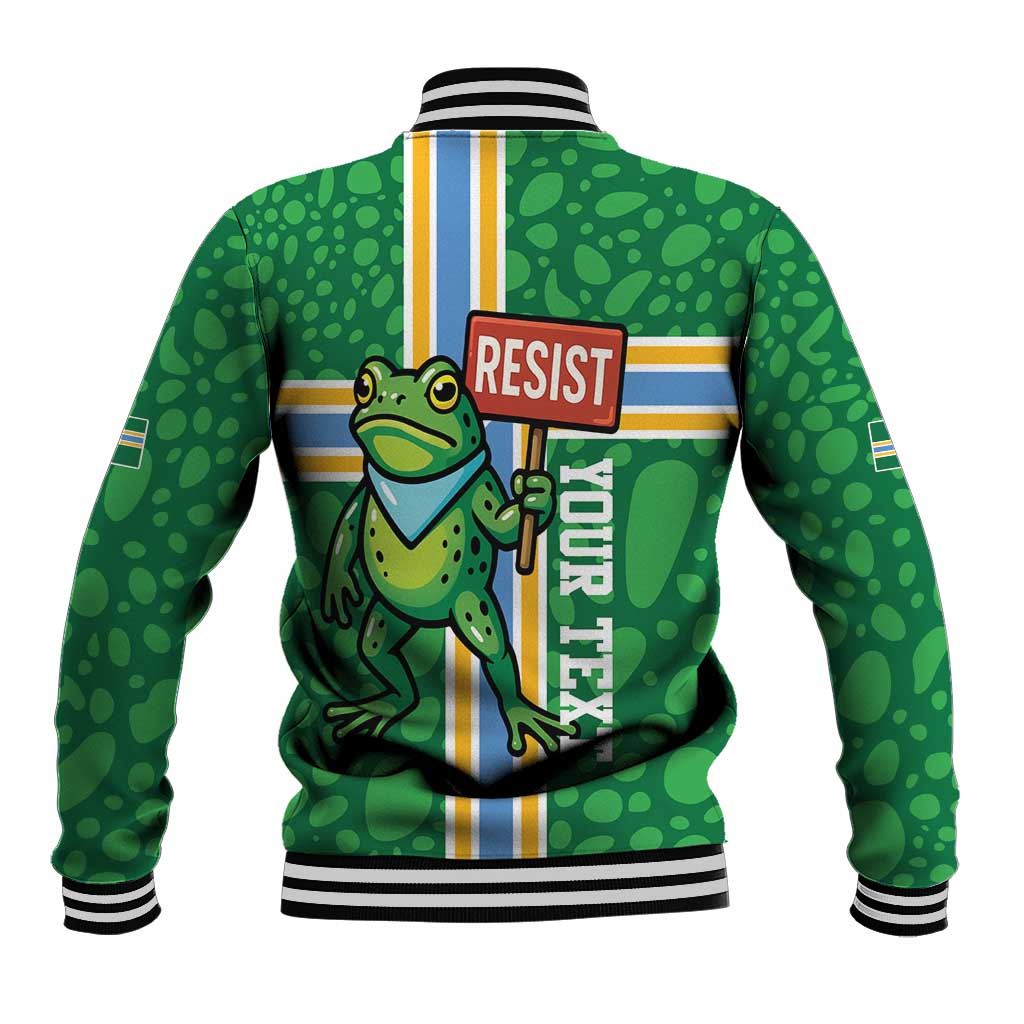 Personalized Resist Portland Frog Baseball Jacket Frog Activist Protest City - Wonder Print Shop
