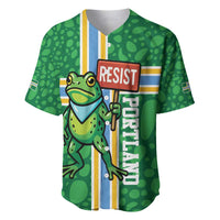 Personalized Resist Portland Frog Baseball Jersey Frog Activist Protest City - Wonder Print Shop