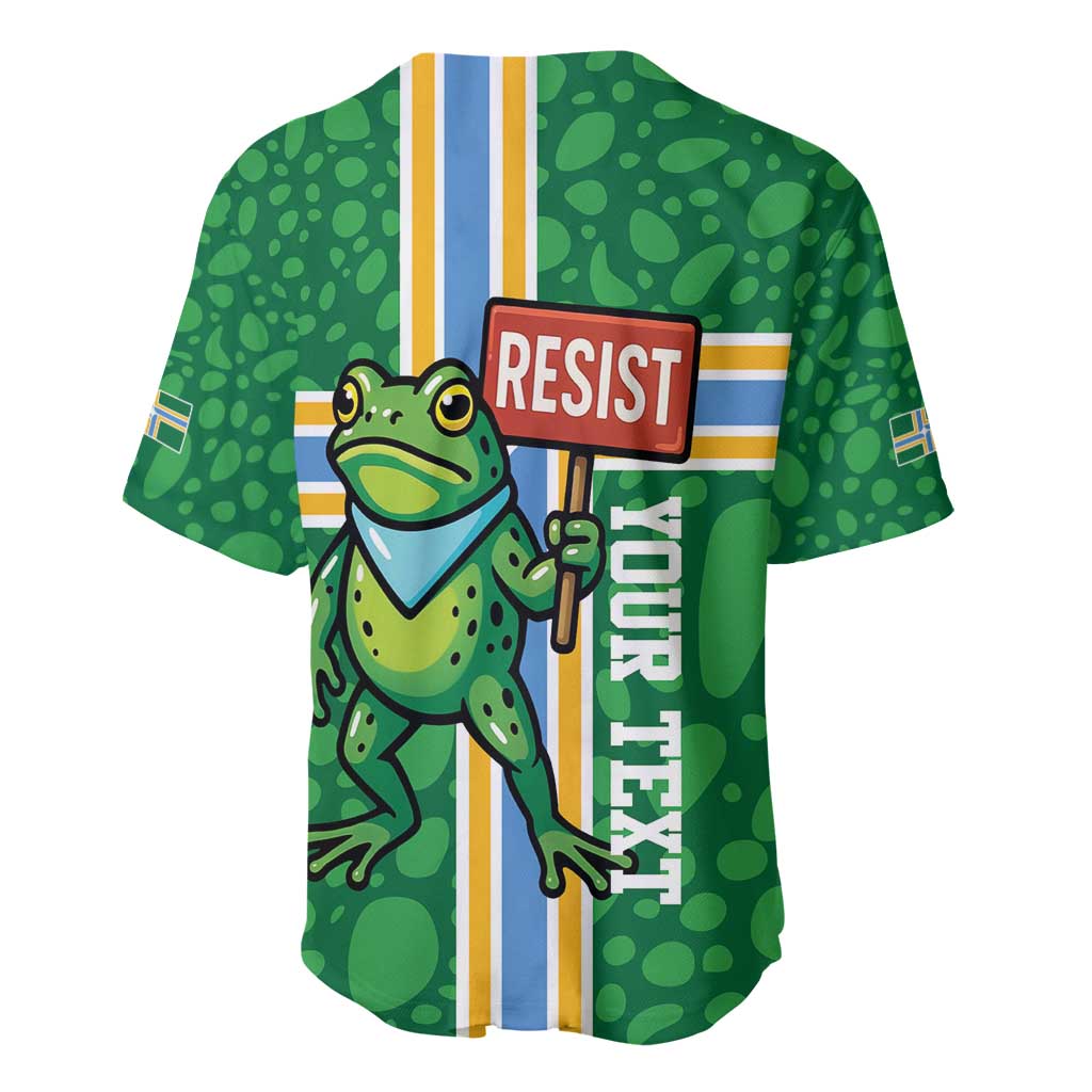 Personalized Resist Portland Frog Baseball Jersey Frog Activist Protest City - Wonder Print Shop