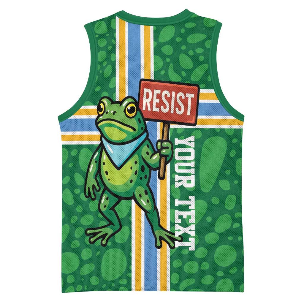 Personalized Resist Portland Frog Basketball Jersey Frog Activist Protest City - Wonder Print Shop