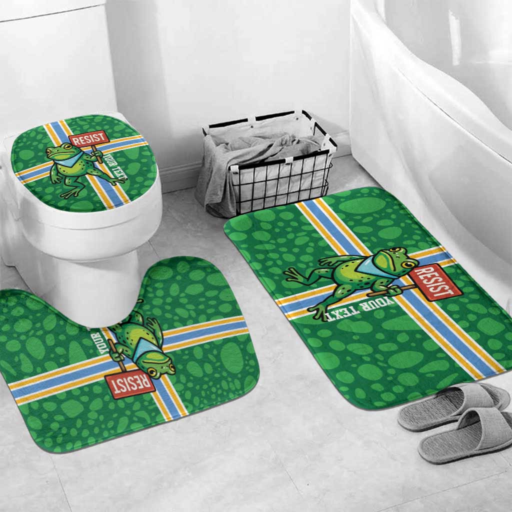Personalized Resist Portland Frog Bathroom Set Frog Activist Protest City - Wonder Print Shop