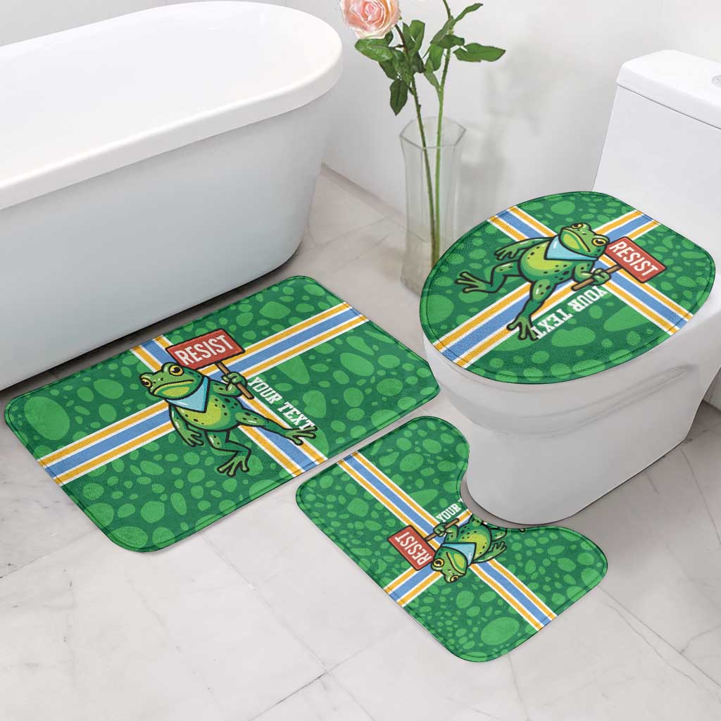 Personalized Resist Portland Frog Bathroom Set Frog Activist Protest City - Wonder Print Shop