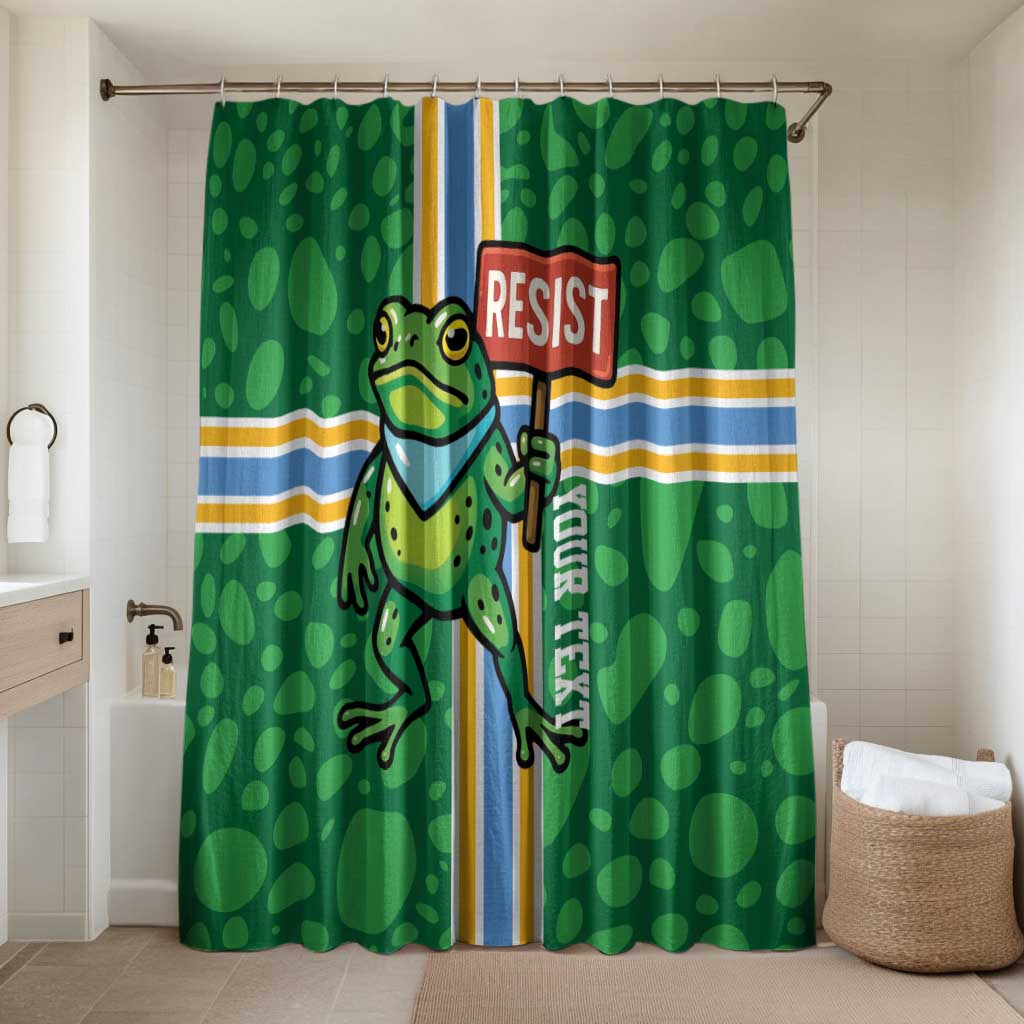 Personalized Resist Portland Frog Bathroom Set Frog Activist Protest City - Wonder Print Shop