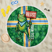 Personalized Resist Portland Frog Beach Blanket Frog Activist Protest City - Wonder Print Shop