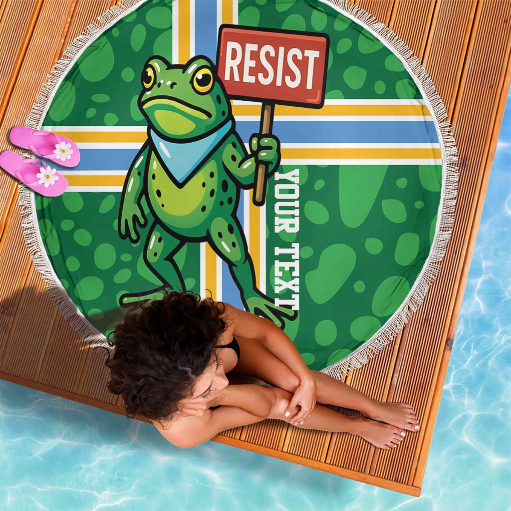Personalized Resist Portland Frog Beach Blanket Frog Activist Protest City - Wonder Print Shop