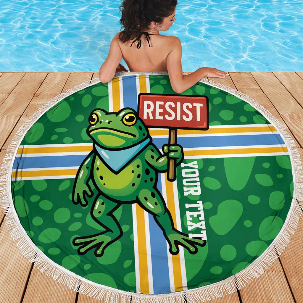 Personalized Resist Portland Frog Beach Blanket Frog Activist Protest City - Wonder Print Shop