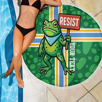 Personalized Resist Portland Frog Beach Blanket Frog Activist Protest City - Wonder Print Shop