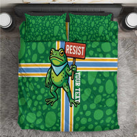 Personalized Resist Portland Frog Bedding Set Frog Activist Protest City - Wonder Print Shop