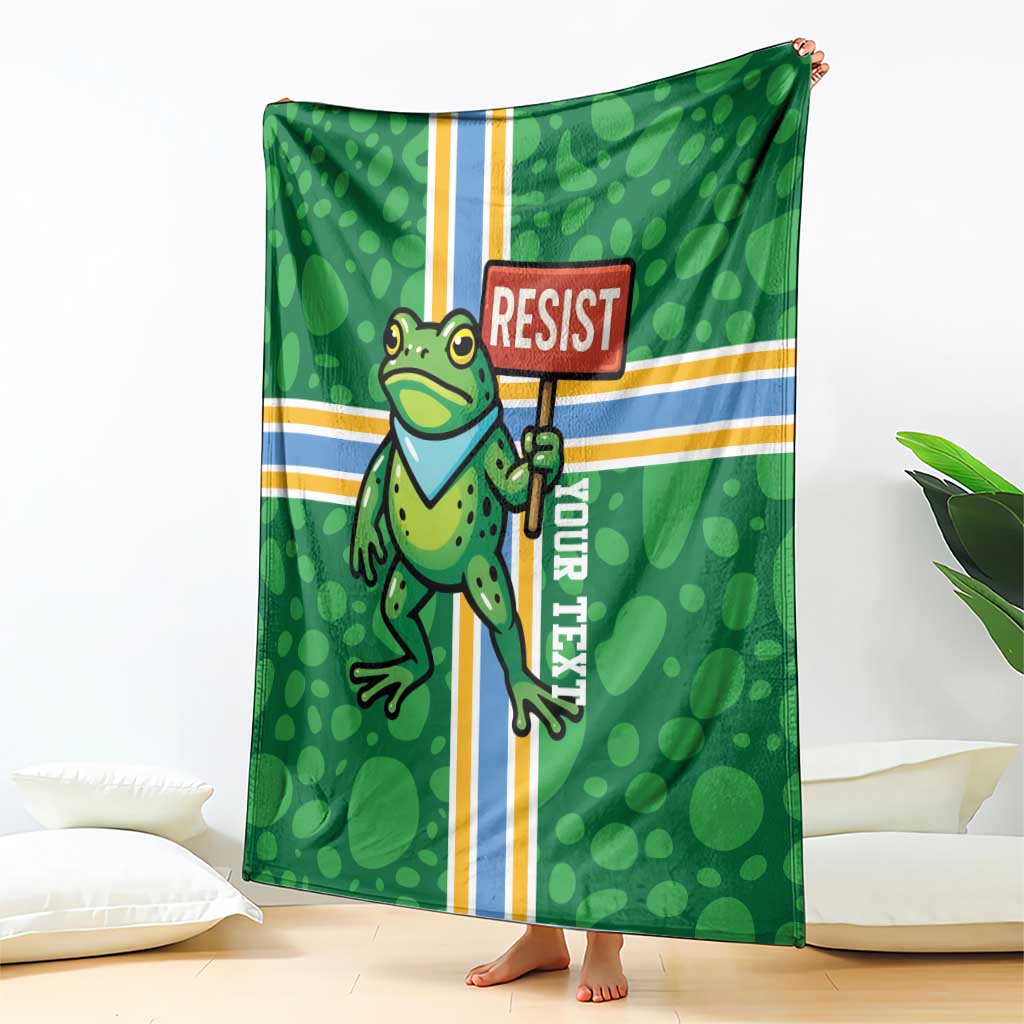 Personalized Resist Portland Frog Blanket Frog Activist Protest City - Wonder Print Shop