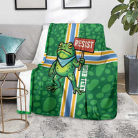 Personalized Resist Portland Frog Blanket Frog Activist Protest City - Wonder Print Shop