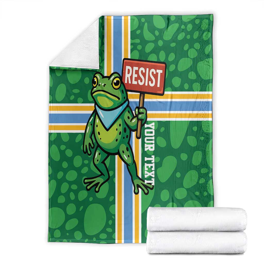 Personalized Resist Portland Frog Blanket Frog Activist Protest City - Wonder Print Shop