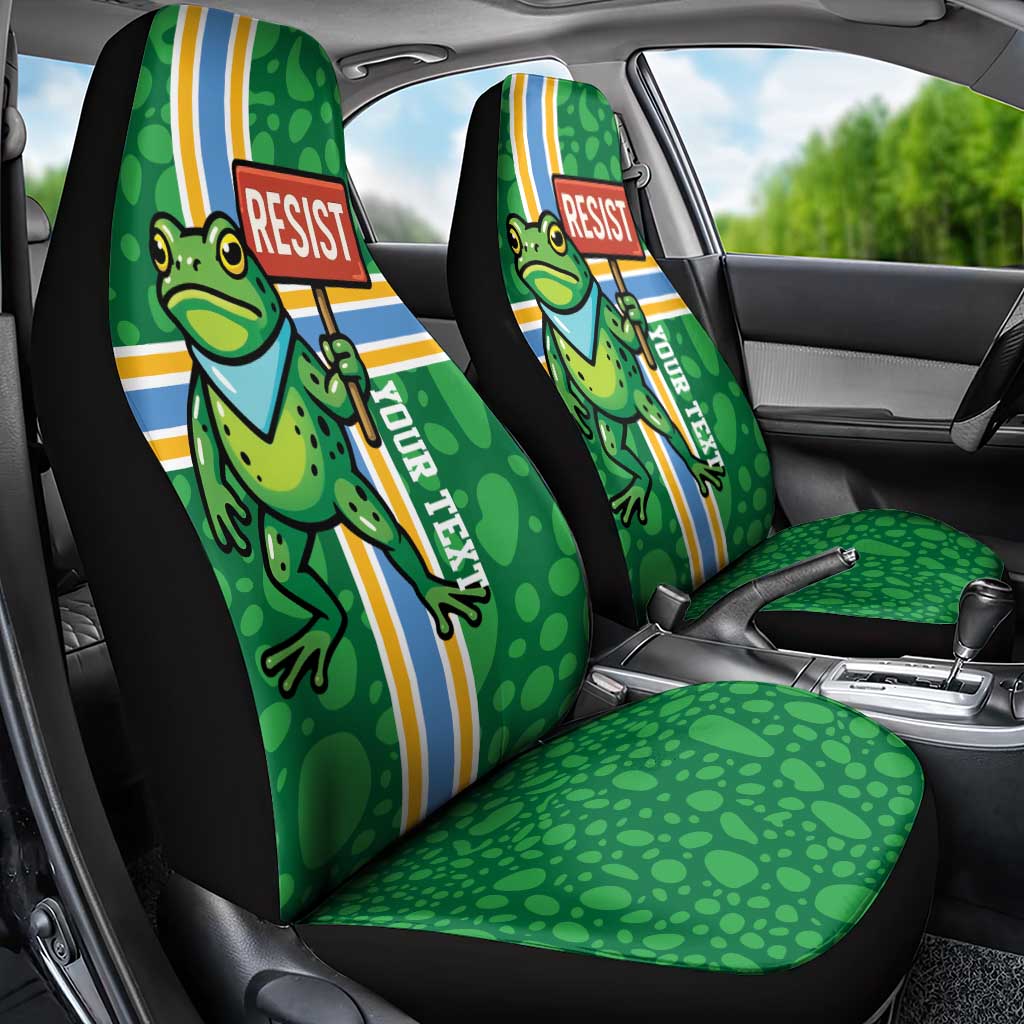 Personalized Resist Portland Frog Car Seat Cover Frog Activist Protest City - Wonder Print Shop