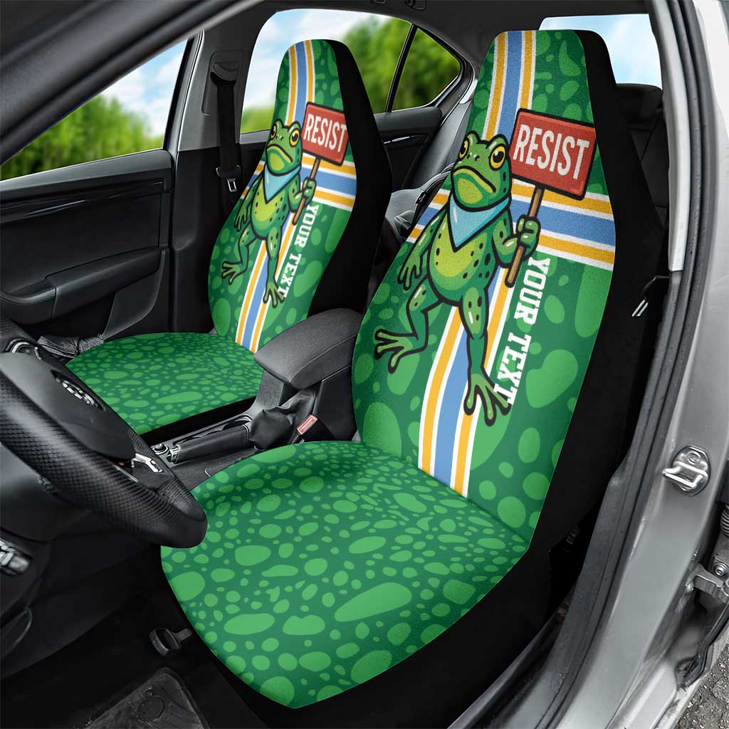 Personalized Resist Portland Frog Car Seat Cover Frog Activist Protest City - Wonder Print Shop