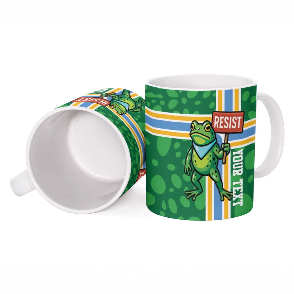 Personalized Resist Portland Frog Ceramic Mug Frog Activist Protest City - Wonder Print Shop