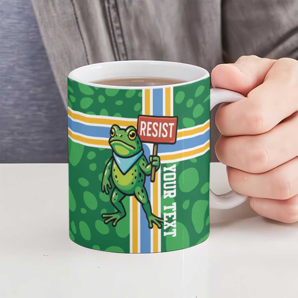 Personalized Resist Portland Frog Ceramic Mug Frog Activist Protest City - Wonder Print Shop