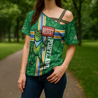 Personalized Resist Portland Frog Cross Shoulder Shirt Frog Activist Protest City - Wonder Print Shop