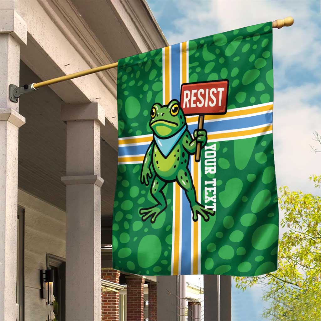 Personalized Resist Portland Frog Garden Flag Frog Activist Protest City - Wonder Print Shop