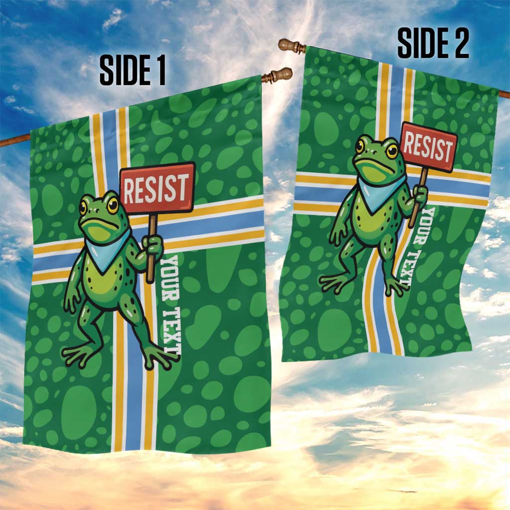 Personalized Resist Portland Frog Garden Flag Frog Activist Protest City - Wonder Print Shop