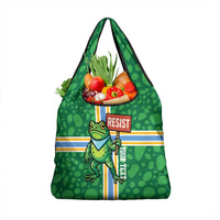 Personalized Resist Portland Frog Grocery Bag Frog Activist Protest City - Wonder Print Shop