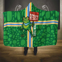 Personalized Resist Portland Frog Hooded Blanket Frog Activist Protest City - Wonder Print Shop