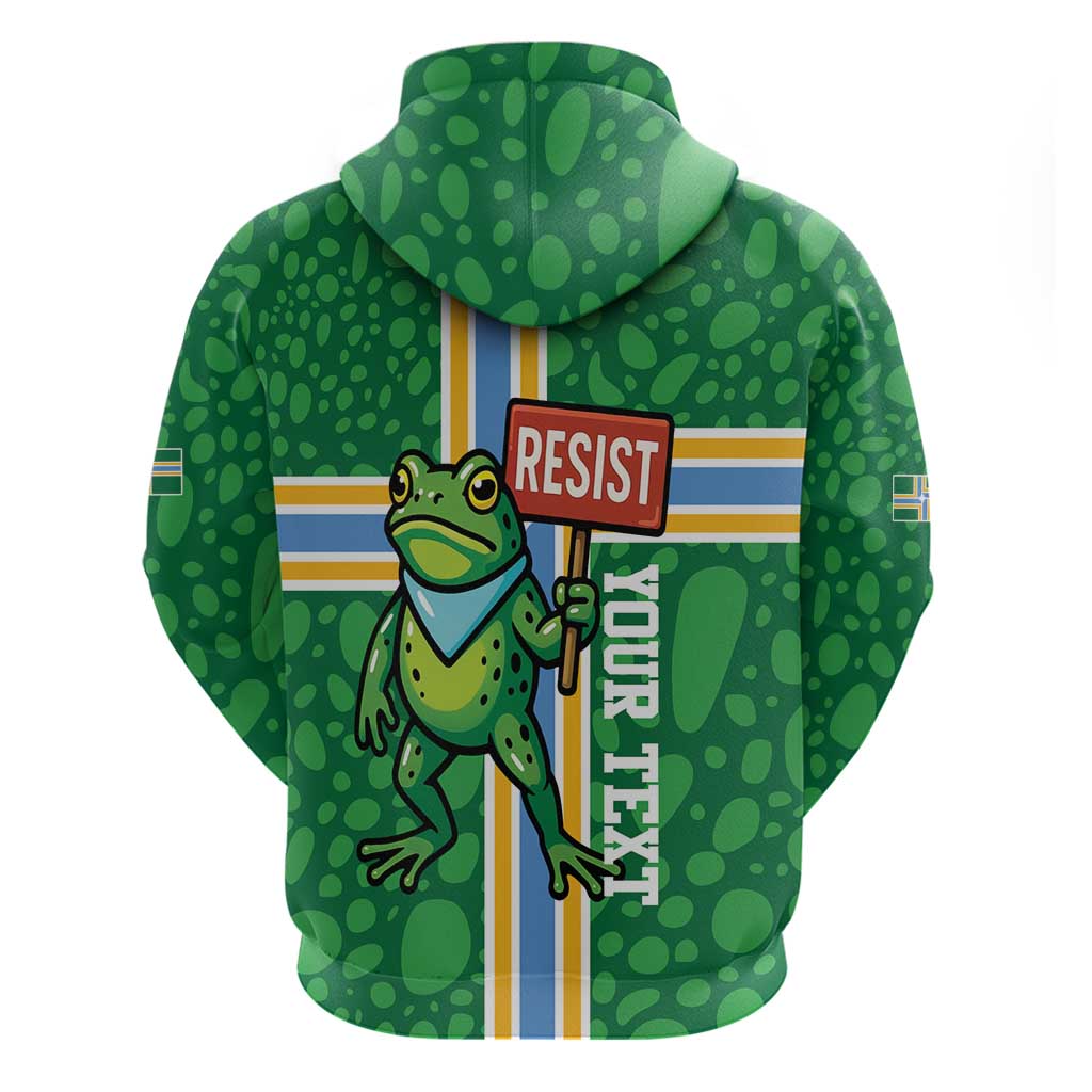 Personalized Resist Portland Frog Hoodie Frog Activist Protest City - Wonder Print Shop
