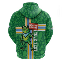 Personalized Resist Portland Frog Hoodie Frog Activist Protest City - Wonder Print Shop