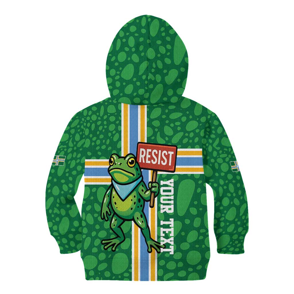 Personalized Resist Portland Frog Kid Hoodie Frog Activist Protest City - Wonder Print Shop