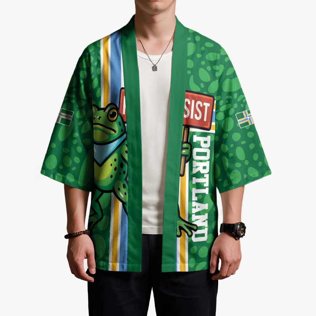 Personalized Resist Portland Frog Kimono Frog Activist Protest City - Wonder Print Shop