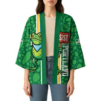 Personalized Resist Portland Frog Kimono Frog Activist Protest City - Wonder Print Shop