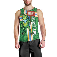Personalized Resist Portland Frog Men Tank Top Frog Activist Protest City - Wonder Print Shop
