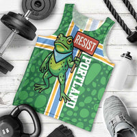 Personalized Resist Portland Frog Men Tank Top Frog Activist Protest City - Wonder Print Shop