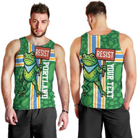 Personalized Resist Portland Frog Men Tank Top Frog Activist Protest City - Wonder Print Shop