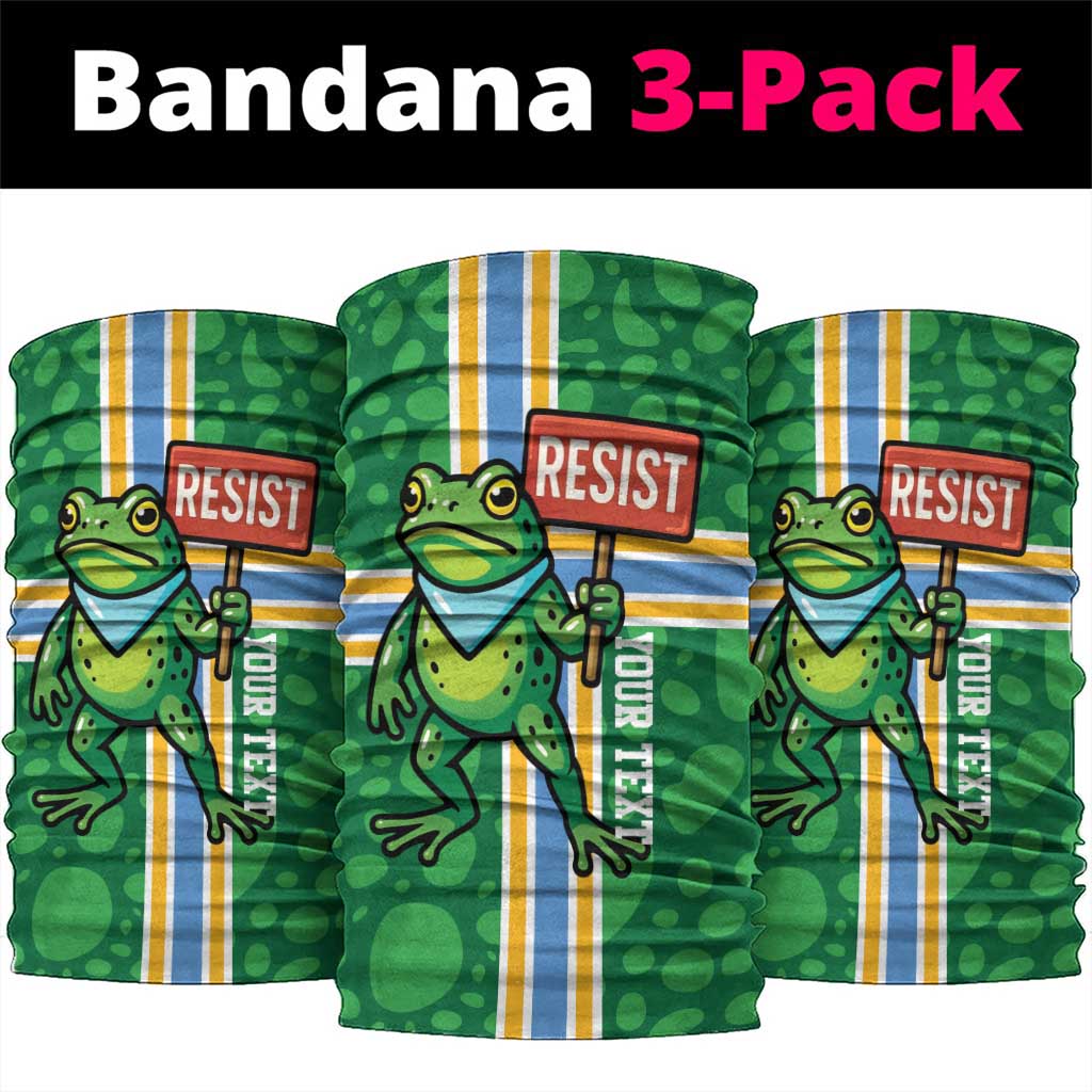 Personalized Resist Portland Frog Neck Gaiter Frog Activist Protest City - Wonder Print Shop