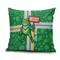 Personalized Resist Portland Frog Pillow Cover Frog Activist Protest City - Wonder Print Shop