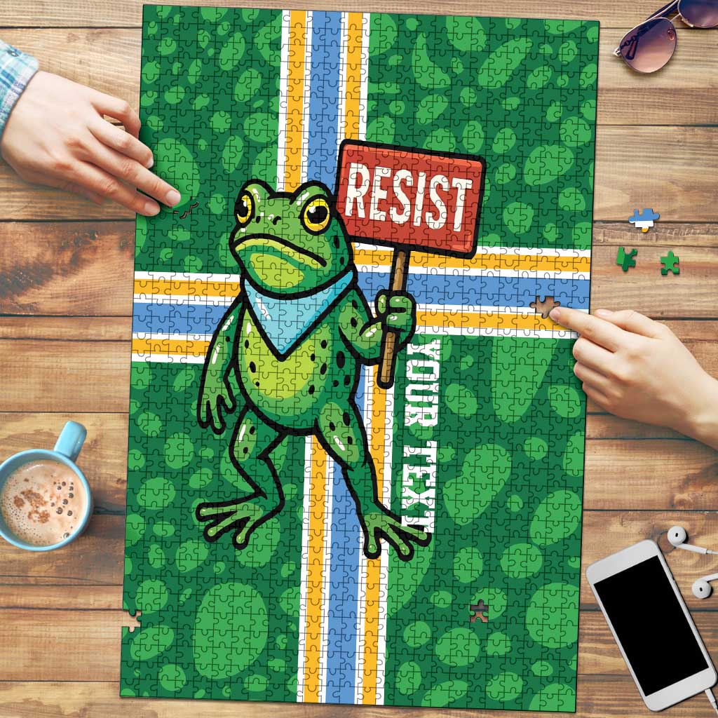 Personalized Resist Portland Frog Puzzle Frog Activist Protest City - Wonder Print Shop
