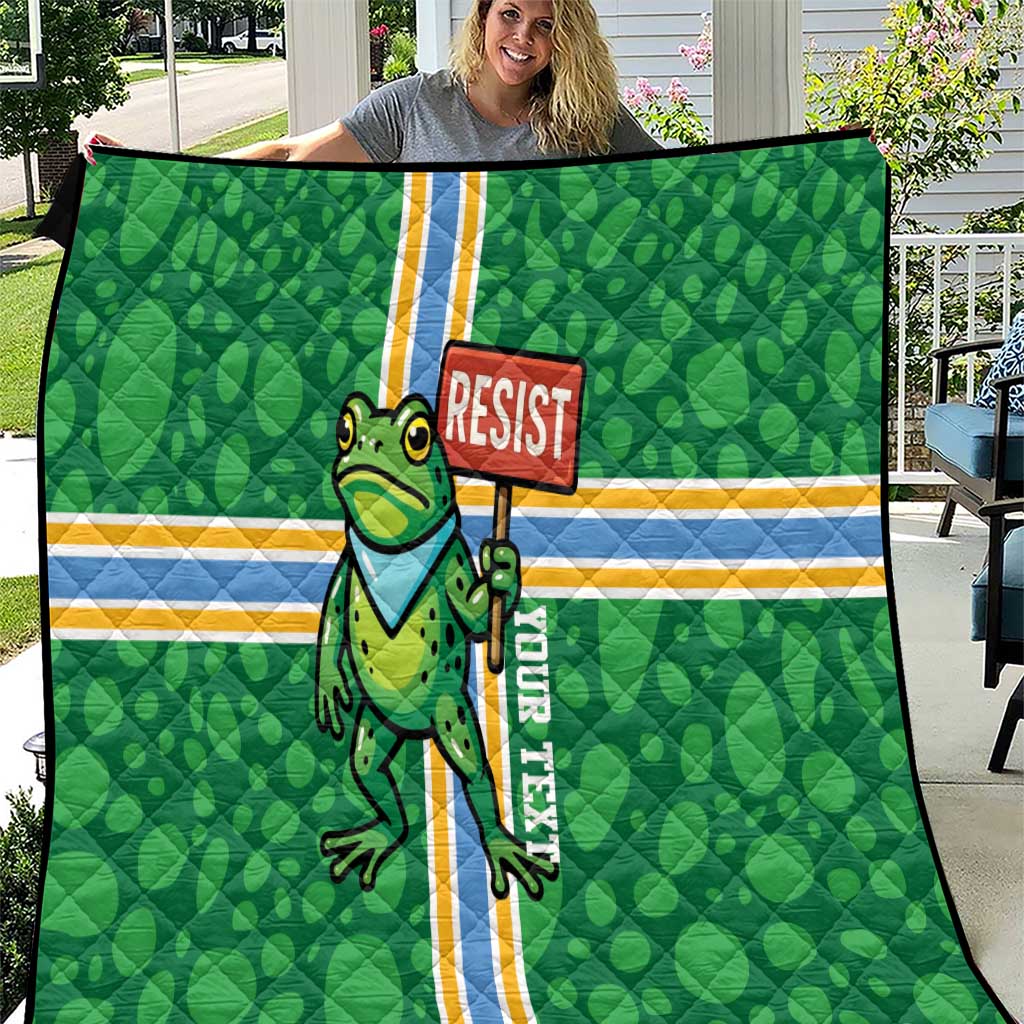 Personalized Resist Portland Frog Quilt Frog Activist Protest City - Wonder Print Shop