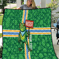Personalized Resist Portland Frog Quilt Frog Activist Protest City - Wonder Print Shop