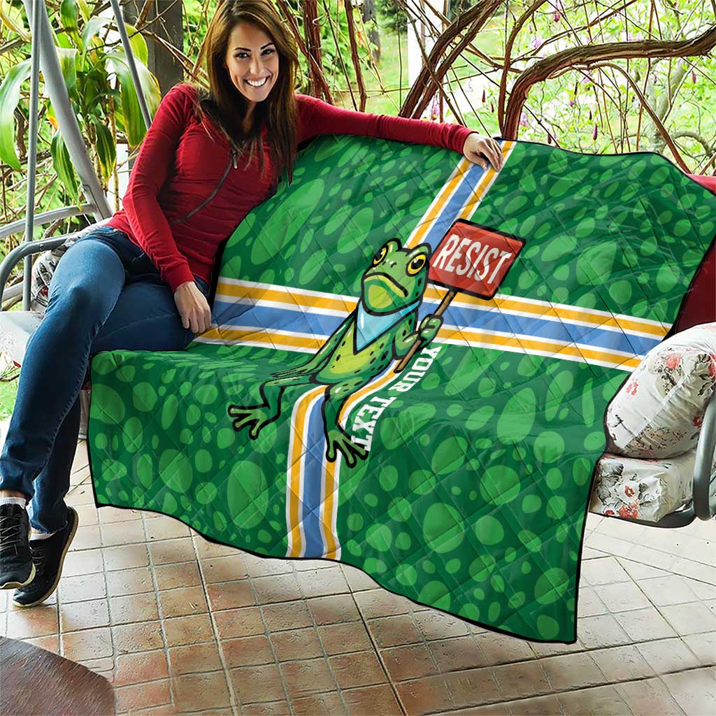 Personalized Resist Portland Frog Quilt Frog Activist Protest City - Wonder Print Shop