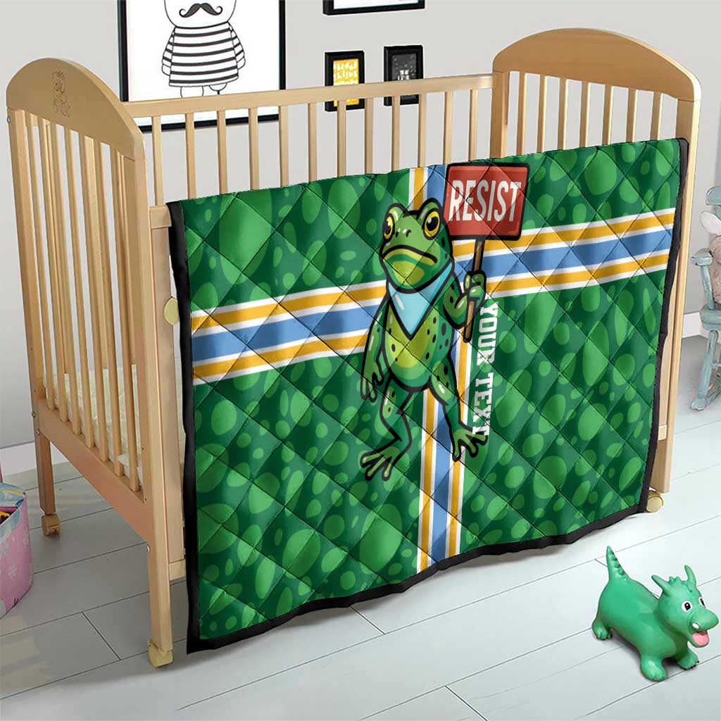 Personalized Resist Portland Frog Quilt Frog Activist Protest City - Wonder Print Shop