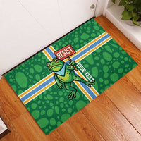 Personalized Resist Portland Frog Rubber Doormat Frog Activist Protest City - Wonder Print Shop