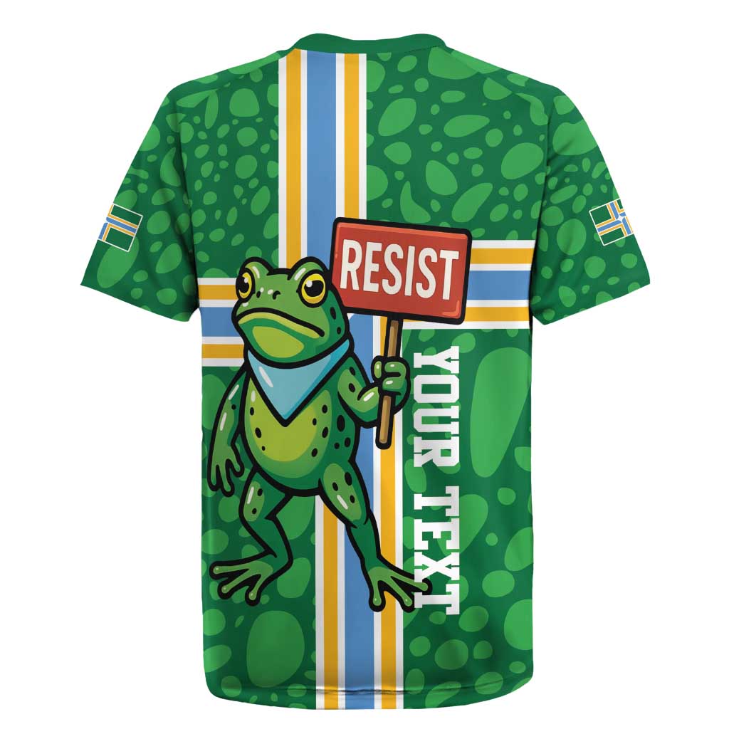 Personalized Resist Portland Frog Rugby Jersey Frog Activist Protest City - Wonder Print Shop