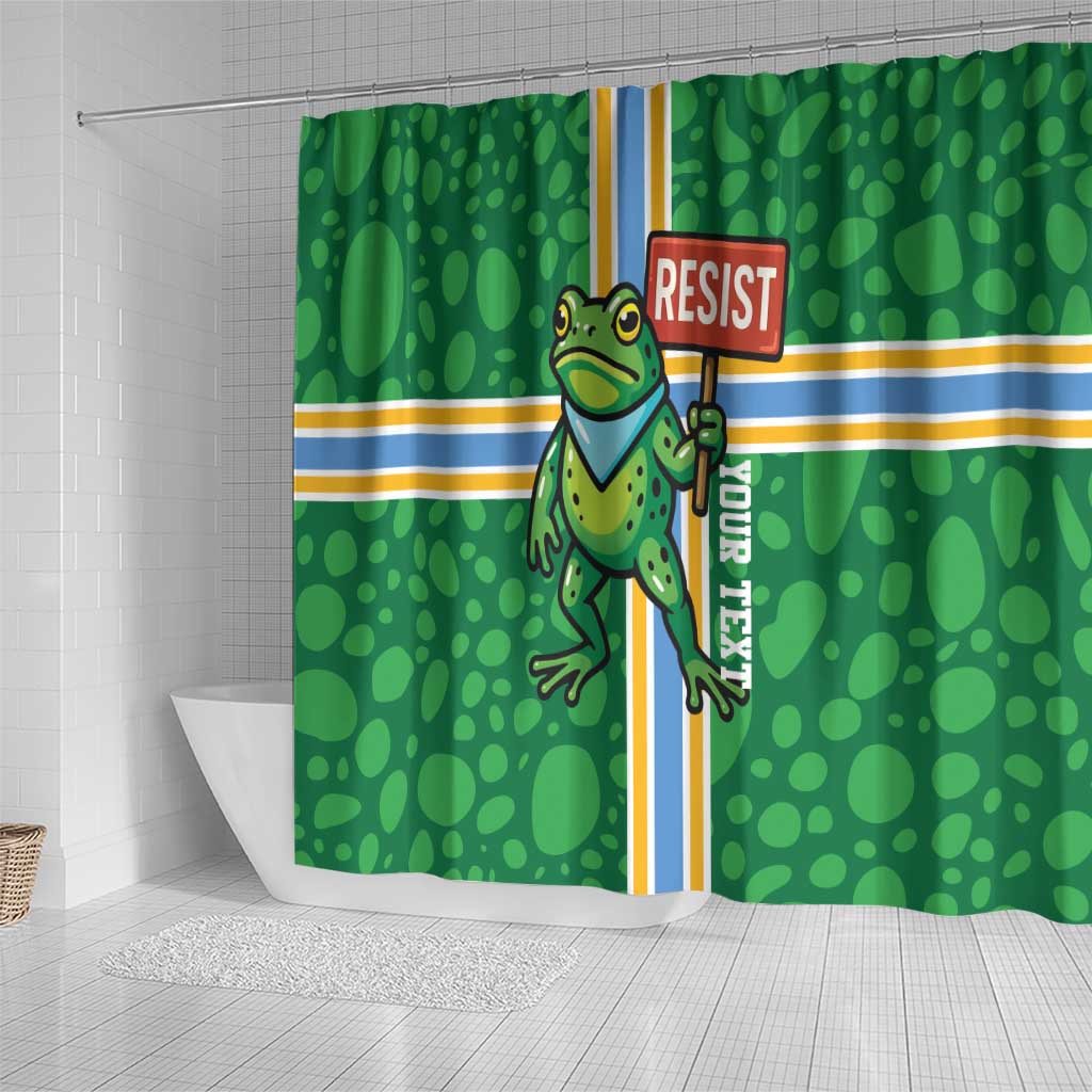 Personalized Resist Portland Frog Shower Curtain Frog Activist Protest City - Wonder Print Shop