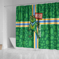 Personalized Resist Portland Frog Shower Curtain Frog Activist Protest City - Wonder Print Shop