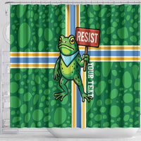 Personalized Resist Portland Frog Shower Curtain Frog Activist Protest City - Wonder Print Shop